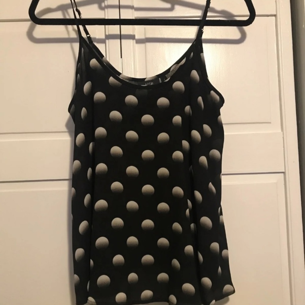Black And Tan Polka Dot loose fit Tank